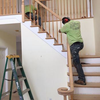Power Floor Sanding - Sanding some railing! - Flooring Near Me - Lindenhurst, New York Power Floor Sanding - Sanding some railing! - Flooring Near Me - Lindenhurst, New York