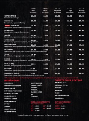 Menu photo 1 Urbaine Pizza Quebec City, QC Menu photo 1 Urbaine Pizza Quebec City, QC