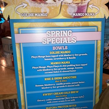Playa Bowls - Spring specials - Juice Bars & Smoothies Near Me - Newark, New Jersey