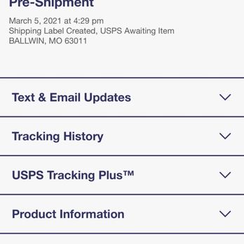 United States Postal Service - My package had just been sitting in MO awaiting "pre" shipment processes for days - Post Offices Near Me - Ballwin, Missouri United States Postal Service - My package had just been sitting in MO awaiting "pre" shipment processes for days - Post Offices Near Me - Ballwin, Missouri