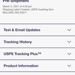 United States Postal Service - My package had just been sitting in MO awaiting "pre" shipment processes for days