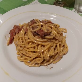 Osteria del Cavaliere - The truffle spaghetti with pancetta - Mediterranean Near Me - Rome, RM Osteria del Cavaliere - The truffle spaghetti with pancetta - Mediterranean Near Me - Rome, RM