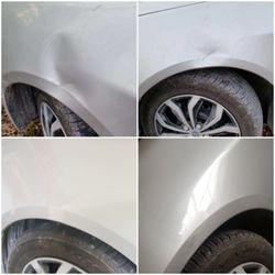 Lt. Dan's Paintless Dent Repair - Subaru before and after
