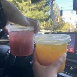 BluebirdThaiPDX - Blueberry lavender lemonade and mango passion fruit juice