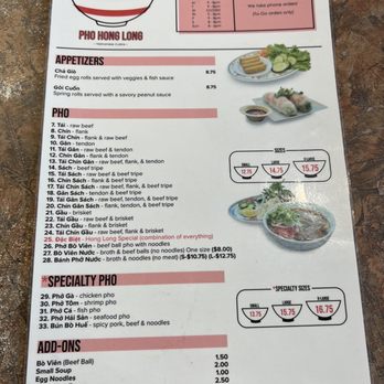 Pho Hong Long - Menu 11/2023 - Vietnamese Near Me - Gardena, California Pho Hong Long - Menu 11/2023 - Vietnamese Near Me - Gardena, California