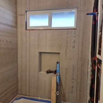 Top Knotch Flooring - Mike installed the tub and 1/2" Hardi panels. - Tiling Near Me - Montclair, California