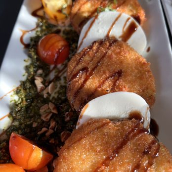 Rome + Fig - Outstanding fried green tomato caprese. - Seafood Near Me - Tampa, Florida Rome + Fig - Outstanding fried green tomato caprese. - Seafood Near Me - Tampa, Florida