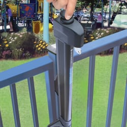 FenceMax.com - To open the gate just lift the knob at the top of the Magna Latch. Easy for adults but difficult for small children.