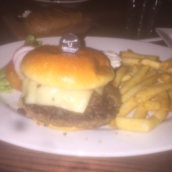 LongHorn Steakhouse - My cheeseburger and french fries at Longhorns - Steakhouses Near Me - Thomasville, Georgia