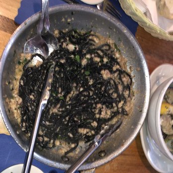 The Daily Catch - Ink pasta Aglio Olio .. so good!! - Italian Near Me - Boston, Massachusetts
