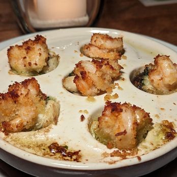 Seasons 52 - Lump Crab Stuffed Mushroom - New American Near Me - Naples, Florida Seasons 52 - Lump Crab Stuffed Mushroom - New American Near Me - Naples, Florida