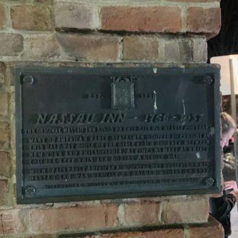 Palmer Square - Nassau Inn 1756 Plaque near Chez Alice at South entrance of Palmer Square - Newspapers & Magazines Near Me - Princeton, New Jersey