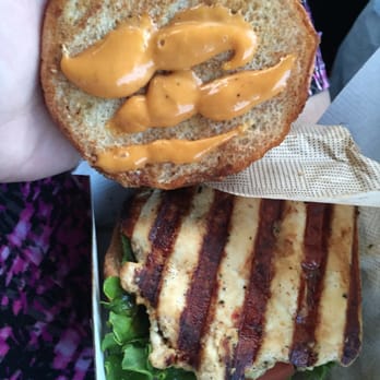 Chick-fil-A - Chicken tasted good even though it looked kind of fake haha  also do you notice my honey bbq mustache face on my bunzz - Fast Food Near Me - Houston, Texas