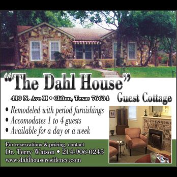 The Dahl House Cottage - Vacation Rentals Near Me - Clifton, Texas The Dahl House Cottage - Vacation Rentals Near Me - Clifton, Texas