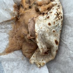 Floriberto's Mexican Food - Bean & cheese burrito that couldn't be eaten like a normal bean & cheese burrito.... I've never seen anything like it in my 48 years of life