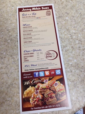 Menu photo 2 Jersey Mike's Subs Orange, CA