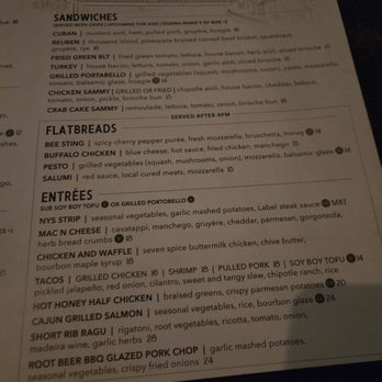 Label - Menu as if 10/24 - New American Near Me - Pittsford, New York