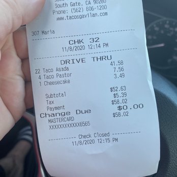 Tacos Gavilan - Severely overcharged. There was a language barrier they speak Spanish and I don't. - Mexican Near Me - South Gate, California Tacos Gavilan - Severely overcharged. There was a language barrier they speak Spanish and I don't. - Mexican Near Me - South Gate, California