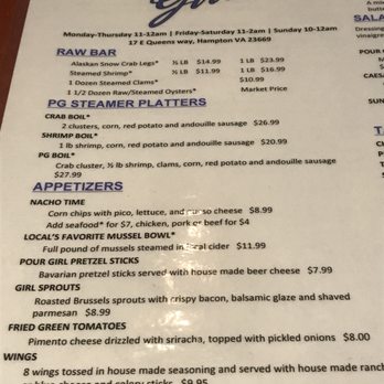 Pour Girls - Menu - Bars Near Me - Hampton, Virginia Pour Girls - Menu - Bars Near Me - Hampton, Virginia