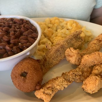 Southern Kitchen - Catfish Strip Dinner with red beans and rice - Southern Near Me - Tacoma, Washington Southern Kitchen - Catfish Strip Dinner with red beans and rice - Southern Near Me - Tacoma, Washington
