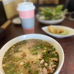 Pho Noodleville - Beef pho , Fried Tofu, Honey Ginger Tea