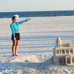 Sand Castle University - Janelle just wrapping up another beautiful actual castle 9/4/25
