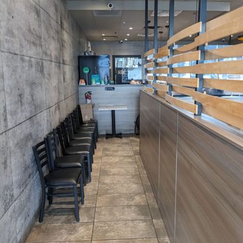 The Point Eatery - Row of seats as I head over to the pickup counter - Asian Fusion Near Me - Richmond Hill, Ontario