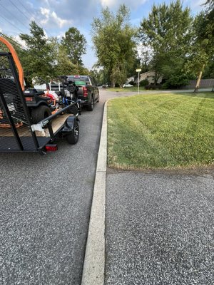 Yard cleanup and soft washing for a clients newly purchased home. - Clean up on a newly purchased home. We regained about 8 inches of driveway and exposed the curb the entire length of this corner property. Yard cleanup and soft washing for a clients newly purchased home. - Clean up on a newly purchased home. We regained about 8 inches of driveway and exposed the curb the entire length of this corner property.