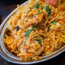 Curry & Kabab Bistro - Shrimp biryani