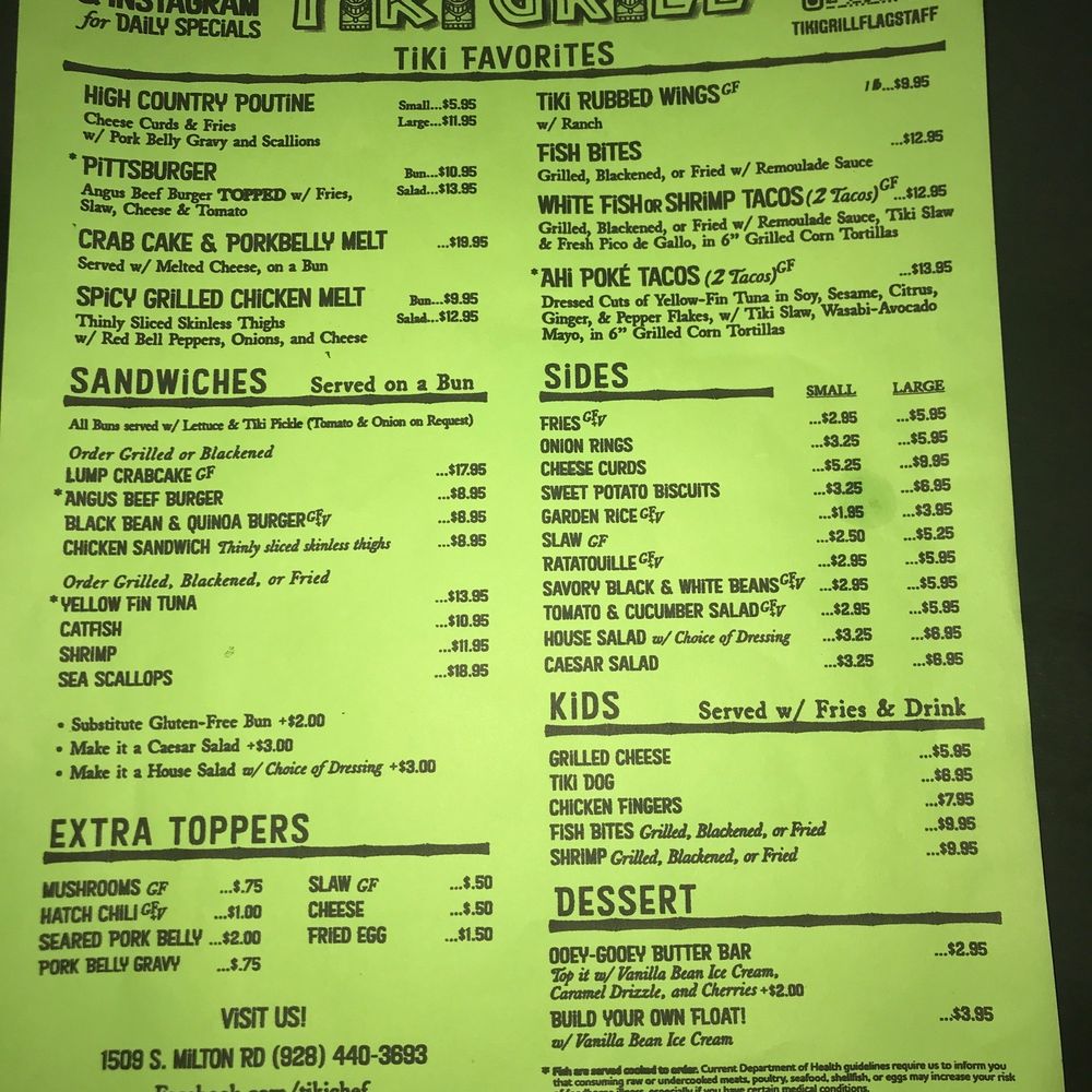 Tiki Grill - Comfort Food Near Me - Flagstaff, Arizona Tiki Grill - Comfort Food Near Me - Flagstaff, Arizona