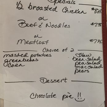 West Union Cafe - Specials as posted - Seafood Near Me - West Union, Illinois