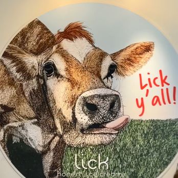 Lick Honest Ice Cream - a cow sticking its tongue out - Ice Cream & Frozen Yogurt Near Me - Houston, Texas