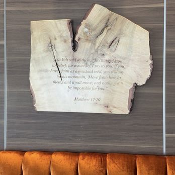 The Mustard Seed - Beautiful scripture on salvaged wood and a frame full of mustard seeds above it! - Vegan Near Me - Cerritos, California The Mustard Seed - Beautiful scripture on salvaged wood and a frame full of mustard seeds above it! - Vegan Near Me - Cerritos, California