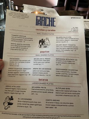 Menu photo 2 Parche Oakland, CA Menu photo 2 Parche Oakland, CA