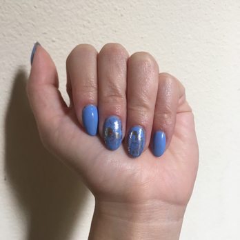 Nail Palace - Almond shape with foil - Nail Salons Near Me - Liberty Lake, Washington Nail Palace - Almond shape with foil - Nail Salons Near Me - Liberty Lake, Washington