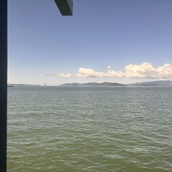 Skates On The Bay - Large windows all around, one of the views. - Seafood Near Me - Berkeley, California