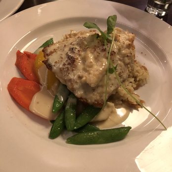13moons Restaurant - Dungeness Crab-Crusted Lingcod - Seafood Near Me - Anacortes, Washington