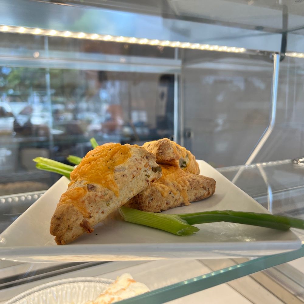 The Food Liaison - a plate of scones and asparagus - Cafes Near Me - Carpinteria, California The Food Liaison - a plate of scones and asparagus - Cafes Near Me - Carpinteria, California