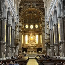 Duomo di Napoli - The lights make it feel like the statues are glowing