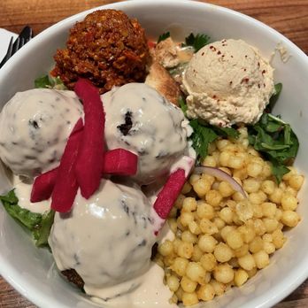Time Out Market Boston - Mediterranean couscous bowl with falafel - Cocktail Bars Near Me - Boston, Massachusetts