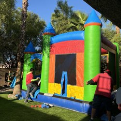 Let's Party Las Vegas - Crew settings up our bounce house