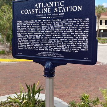 Atlantic Coastline Station Historical Marker - Atlantic Coastline Station Historical Marker in Orlando FL - Landmarks & Historical Buildings Near Me - Orlando, Florida