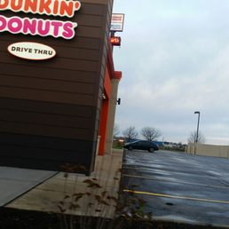  a dunkin donuts drive thru sign