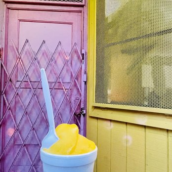 Miko's Italian Ice - Pick 2: Mango on the top, passion fruit on the bottom. Highly recommend! - Shaved Ice Near Me - Chicago, Illinois Miko's Italian Ice - Pick 2: Mango on the top, passion fruit on the bottom. Highly recommend! - Shaved Ice Near Me - Chicago, Illinois