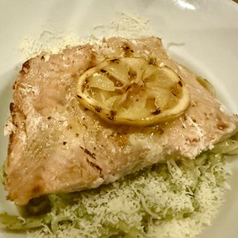 Spumoni Restaurant - Salmon Limone -- but with pesto pasta. - Italian Near Me - Sherman Oaks, California Spumoni Restaurant - Salmon Limone -- but with pesto pasta. - Italian Near Me - Sherman Oaks, California