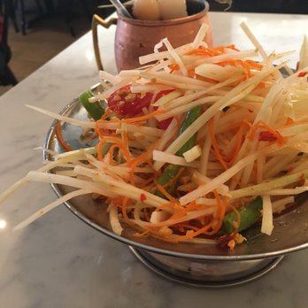 Kin'd - The Papaya Salad was just spicy enough for me. - Thai Near Me - Fresh Meadows, New York