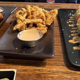 Crab/Cream Cheese Roll, Calamari, Crunchy Salmon Roll
