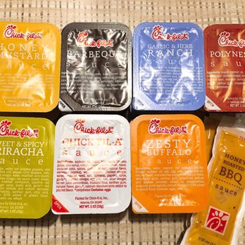 Chick-fil-A - They don't mind if you ask for one of each! Personally I like their chick fil-a sauce the best. - Fast Food Near Me - Pleasanton, California Chick-fil-A - They don't mind if you ask for one of each! Personally I like their chick fil-a sauce the best. - Fast Food Near Me - Pleasanton, California