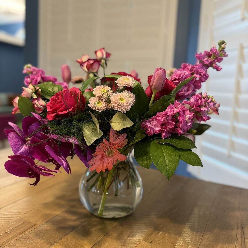 Gemma Floral + Wine - All Pink Everything "Love" size. - Floral Designers Near Me - Brandon, Florida Gemma Floral + Wine - All Pink Everything "Love" size. - Floral Designers Near Me - Brandon, Florida