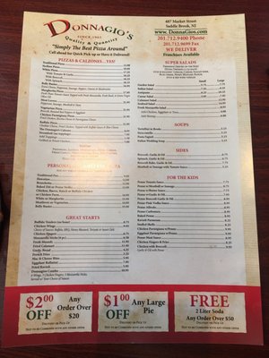 Menu photo 3 Donnagio's Pizza Saddle Brook, NJ Menu photo 3 Donnagio's Pizza Saddle Brook, NJ